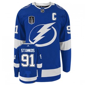 Tampa Bay Lightning Trikot Steven Stamkos 91 Adidas Stanley Cup 2022 Blau Authentic - Herren